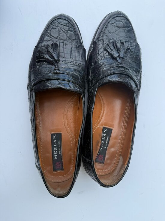 Mezlan 1129 Genuine Crocodile Dress Shoes – Size 12M – Black main image 8
